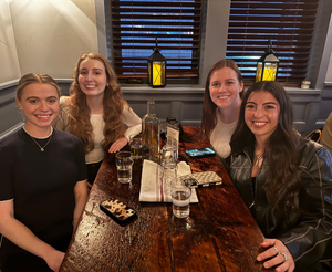 4 women attending Services and Sips